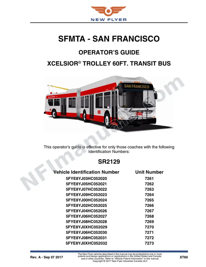 SR2129 Operator's Guide, SFMTA - San Francisco first-page preview