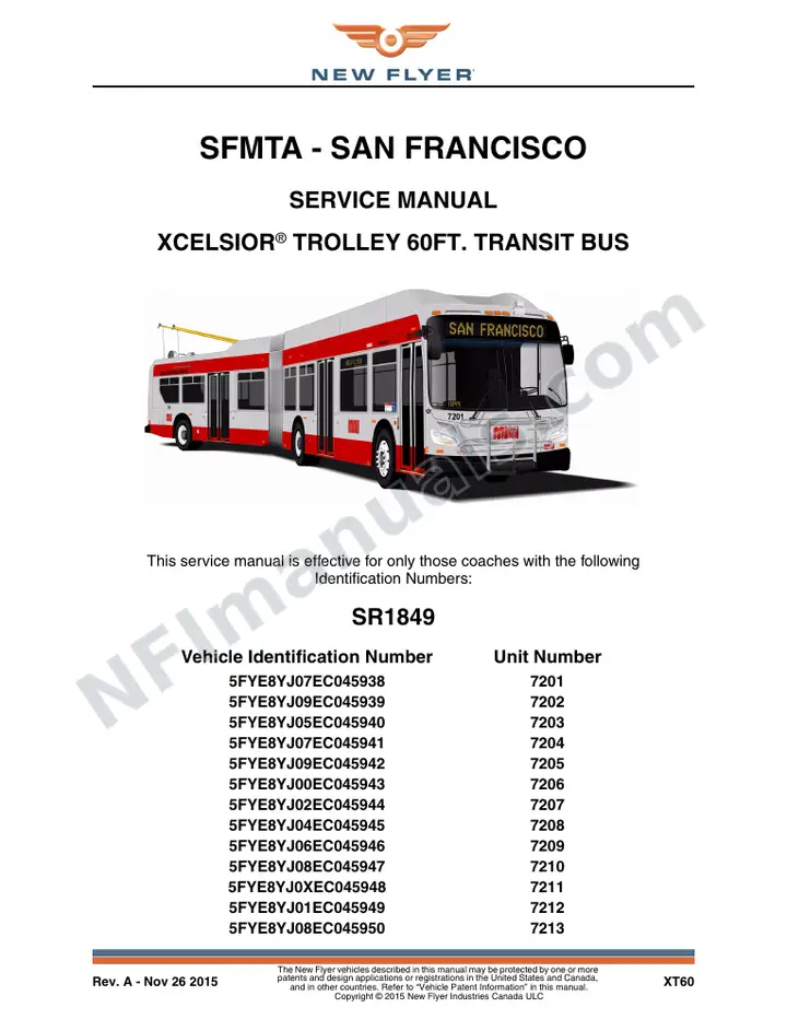 SR1849 Service Manual, SFMTA - San Francisco first-page preview