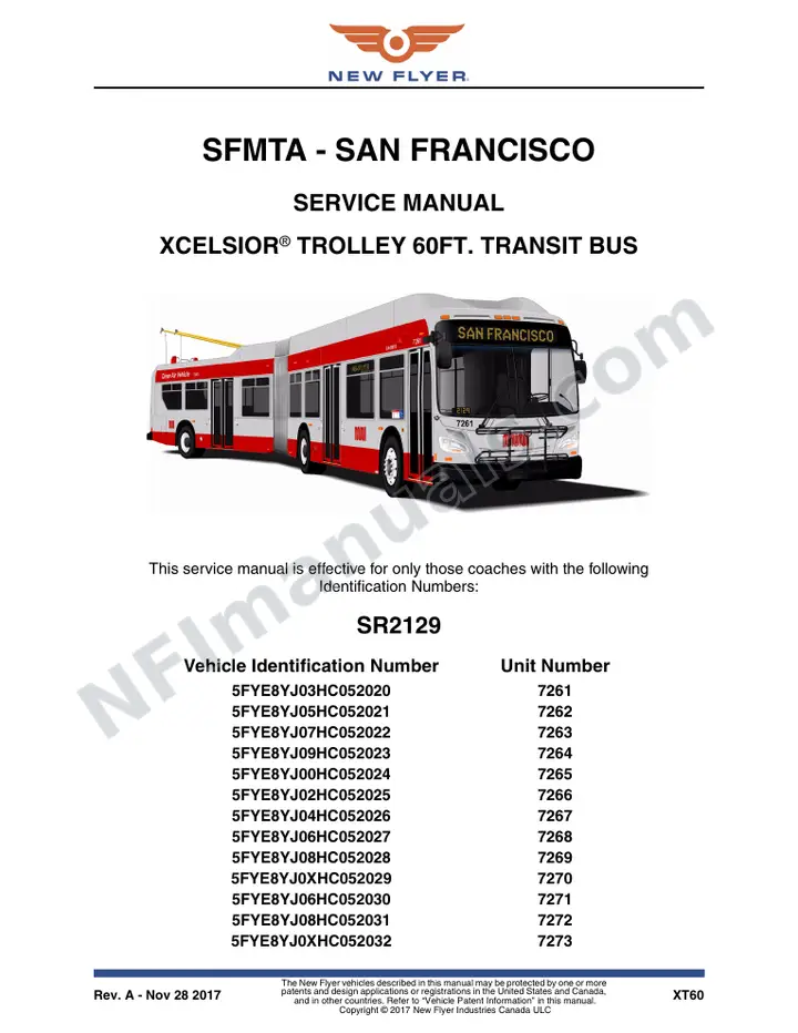 SR2129 Service Manual, SFMTA - San Francisco first-page preview