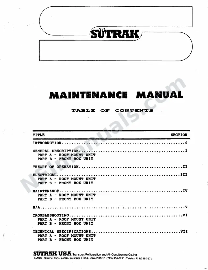 SR301 Service Manual Volume 2, San Francisco Muni first-page preview