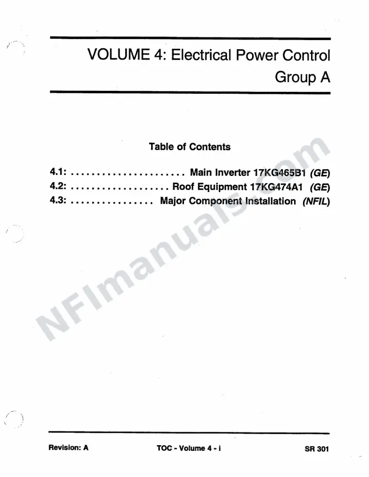 SR301 Service Manual Volume 4, San Francisco Muni first-page preview