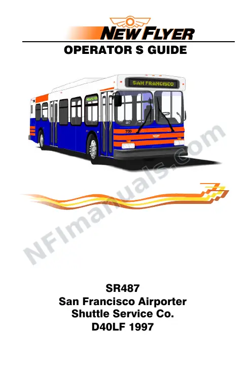 New Flyer D40LF Manual Package - SFO Shuttle Bus Co included manual preview