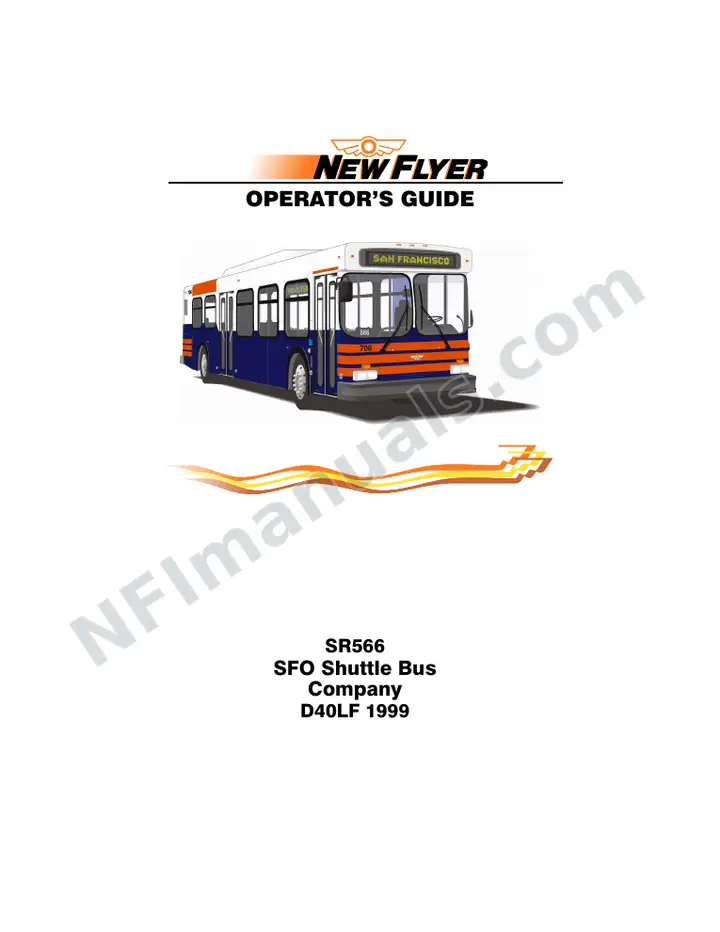 SR566 Operator's Guide, SFO Shuttle Bus Company first-page preview