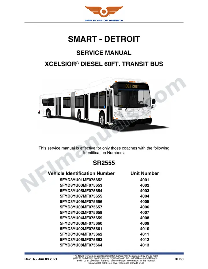 SR2555 Service Manual, SMART - Detroit first-page preview