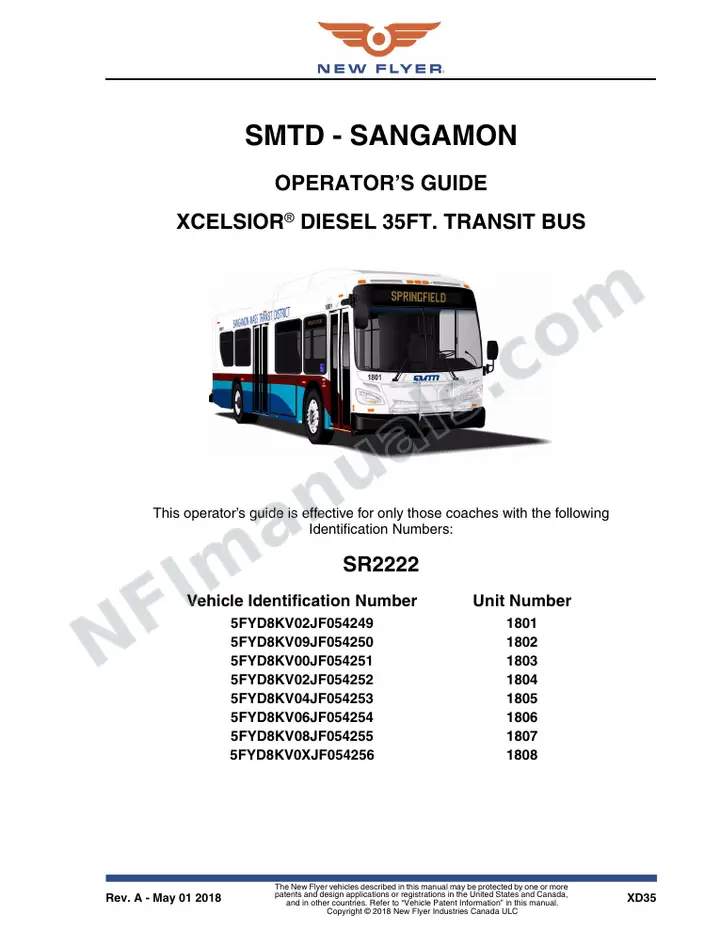 SR2222 Operator's Guide, SMTD - Sangamon first-page preview