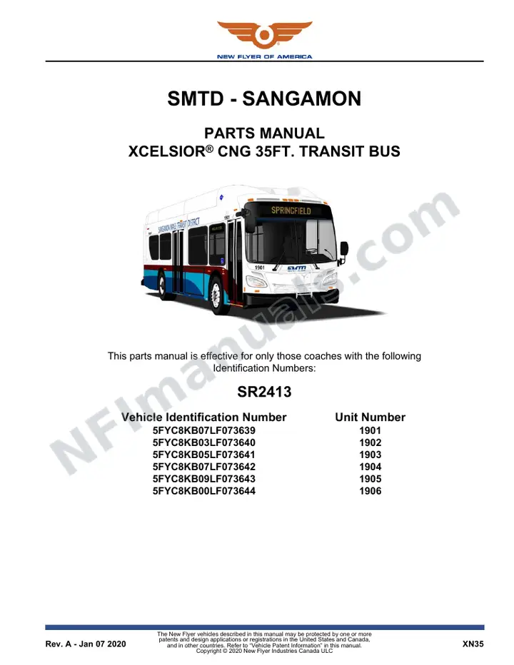 SR2413 Parts Manual, SMTD - Sangamon first-page preview