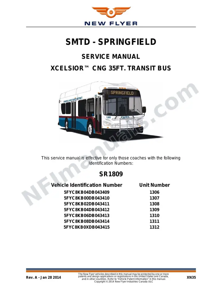 SR1809 Service Manual, SMTD - Springfield first-page preview