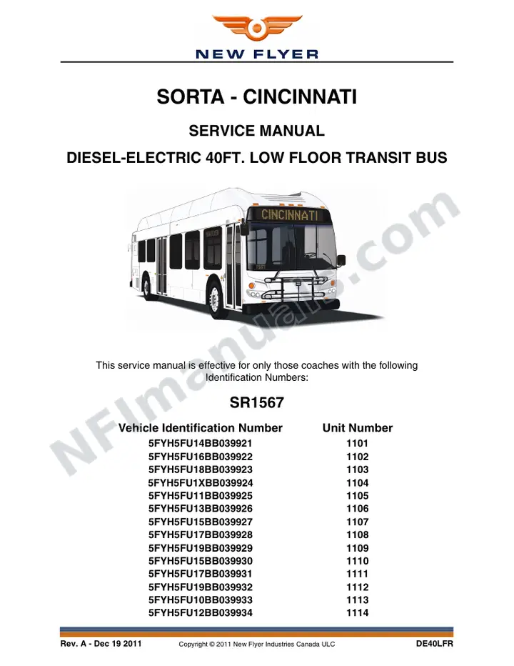 SR1567 Service Manual, SORTA - Cincinnati first-page preview