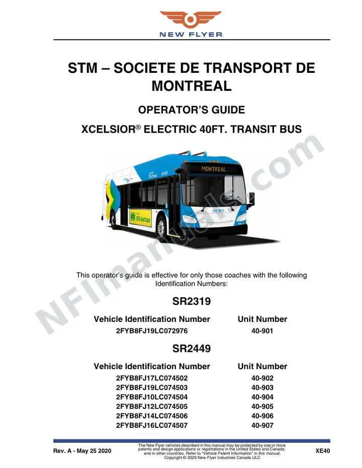 SR2319_2449 Operator's Guide, STM - Societe de Transport de Montreal first-page preview