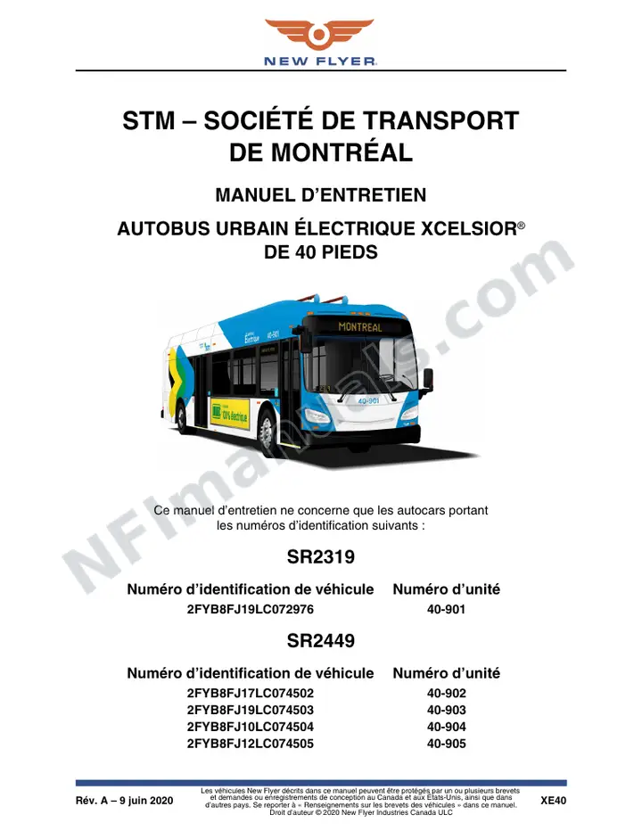 SR2319_2449 Manuel D'Entretien, STM - SOCIÈTÈ DE TRANSPORT DE MONTRÈAL first-page preview