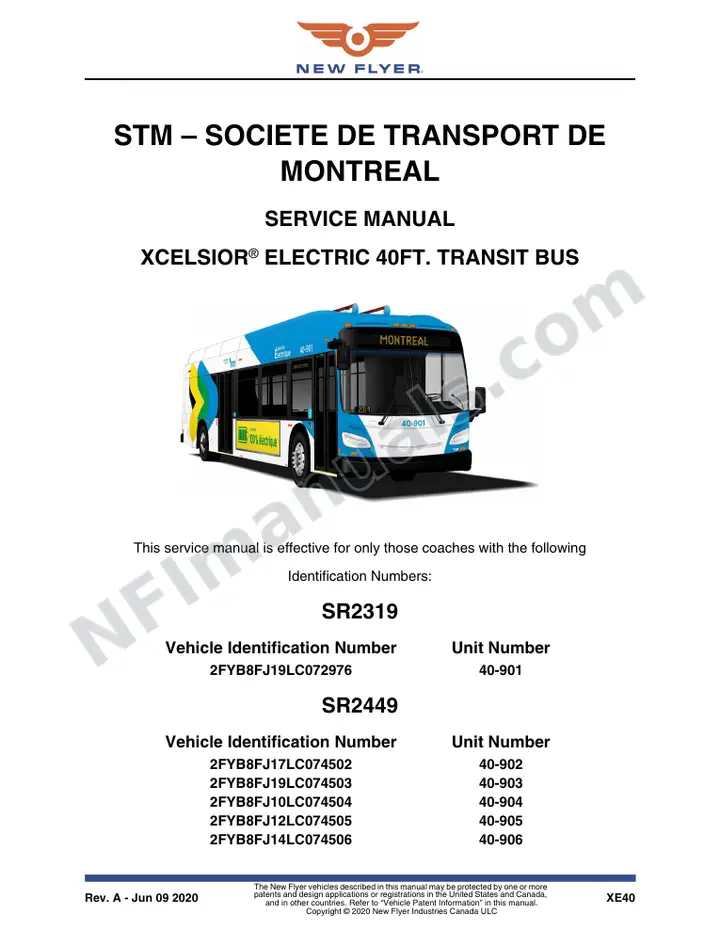 SR2319_2449 Service Manual, STM - Societe de Transport de Montreal first-page preview