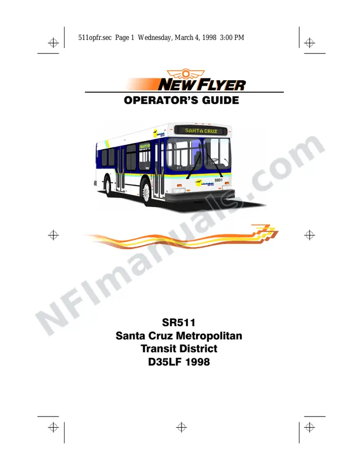 New Flyer D35LF Manual Package - Santa Cruz Metropolitan Transit included manual preview