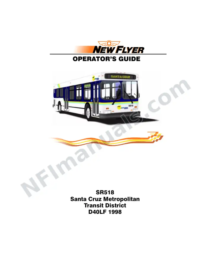 New Flyer D40LF Manual Package - Santa Cruz Metropolitan Transit included manual preview