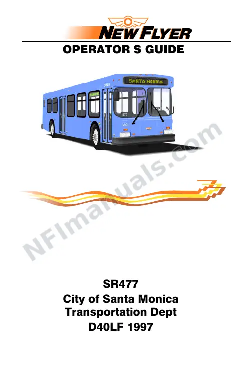 New Flyer D40LF Manual Package - Santa Monica Big Blue Bus included manual preview