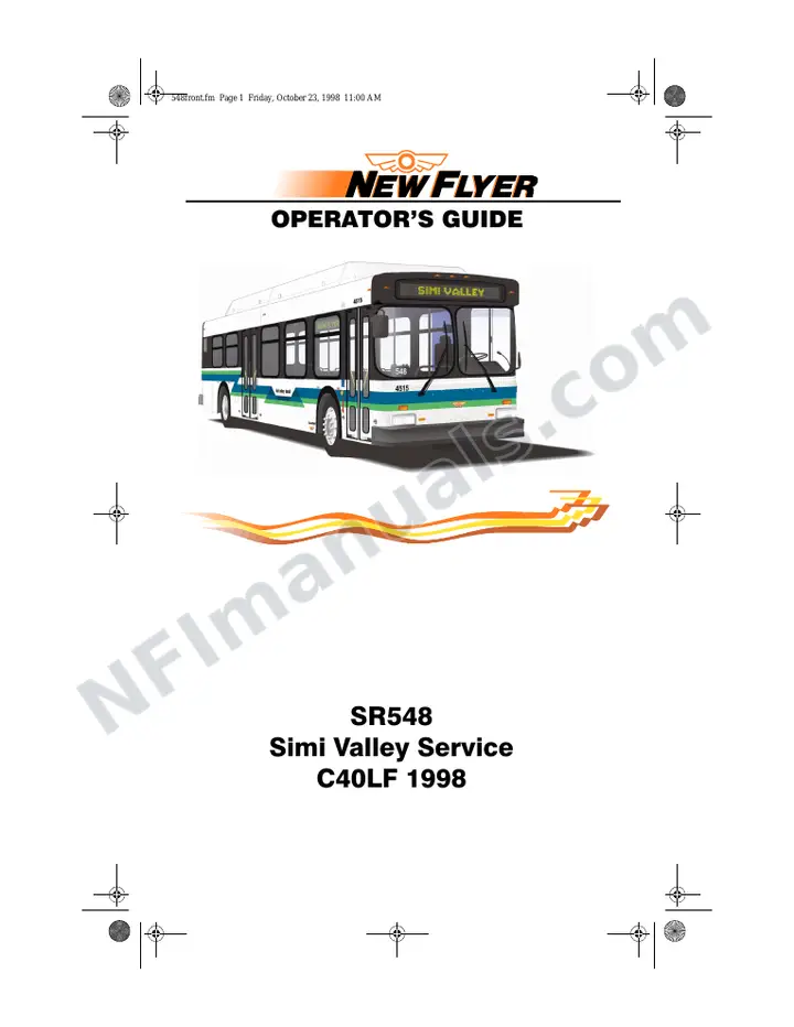 New Flyer C40LF Manual Package - Simi Valley Transit included manual preview