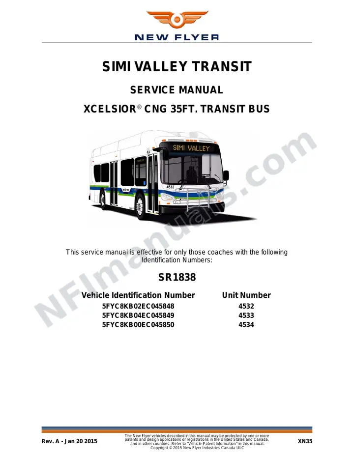 SR1838 Service Manual, Simi Valley Transit first-page preview