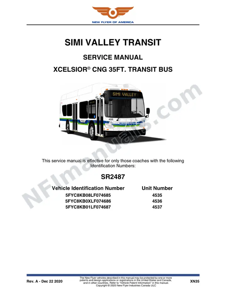 SR2487 Service Manual, Simi Valley Transit first-page preview