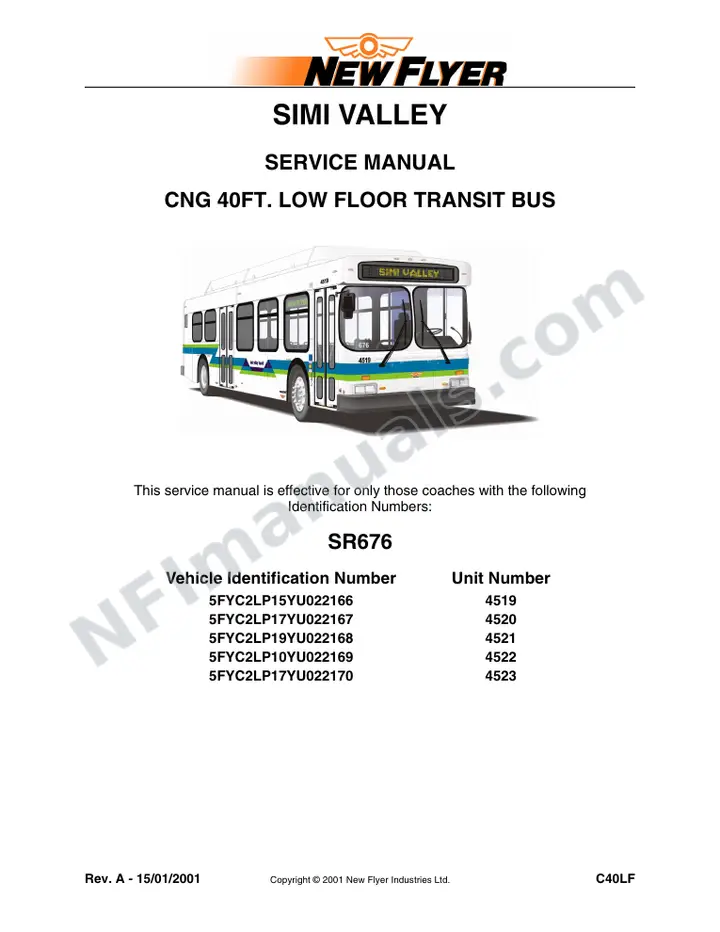 SR676 Service Manual, Simi Valley first-page preview