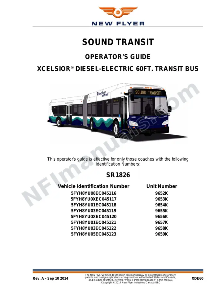 SR1826 Operator's Guide, Sound Transit first-page preview