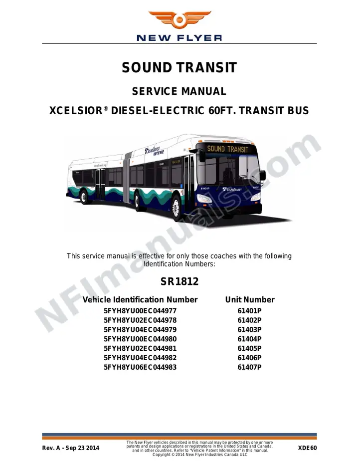 SR1812 Service Manual, Sound Transit first-page preview
