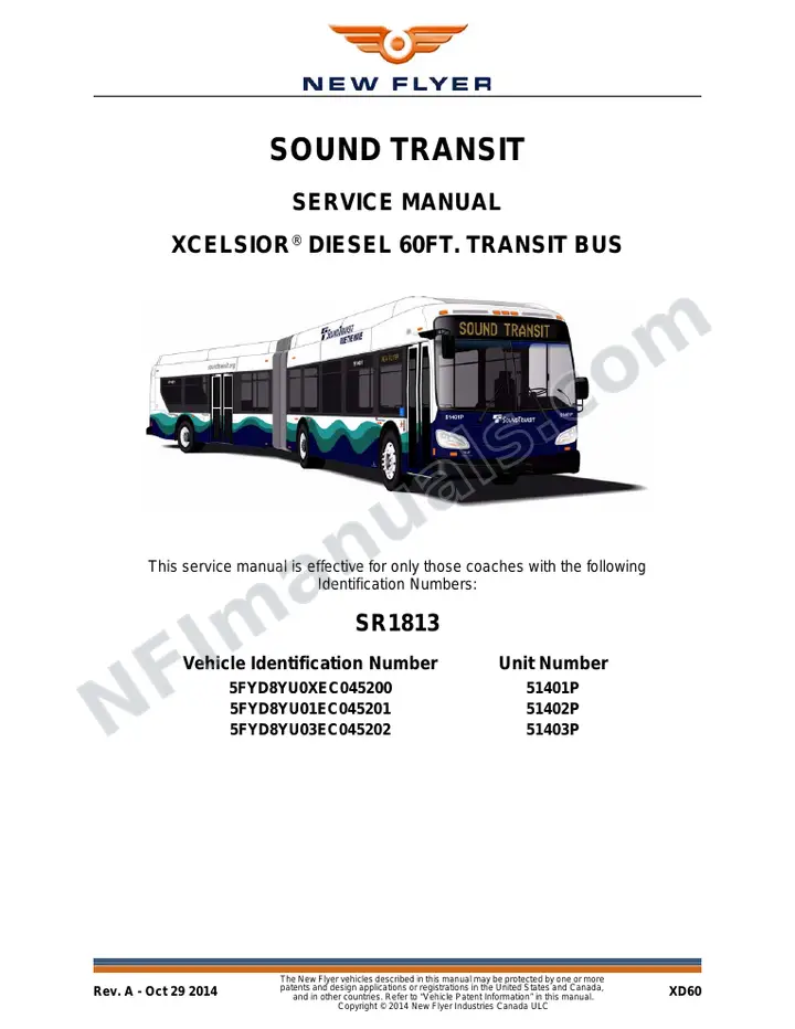 SR1813 Service Manual, Sound Transit first-page preview