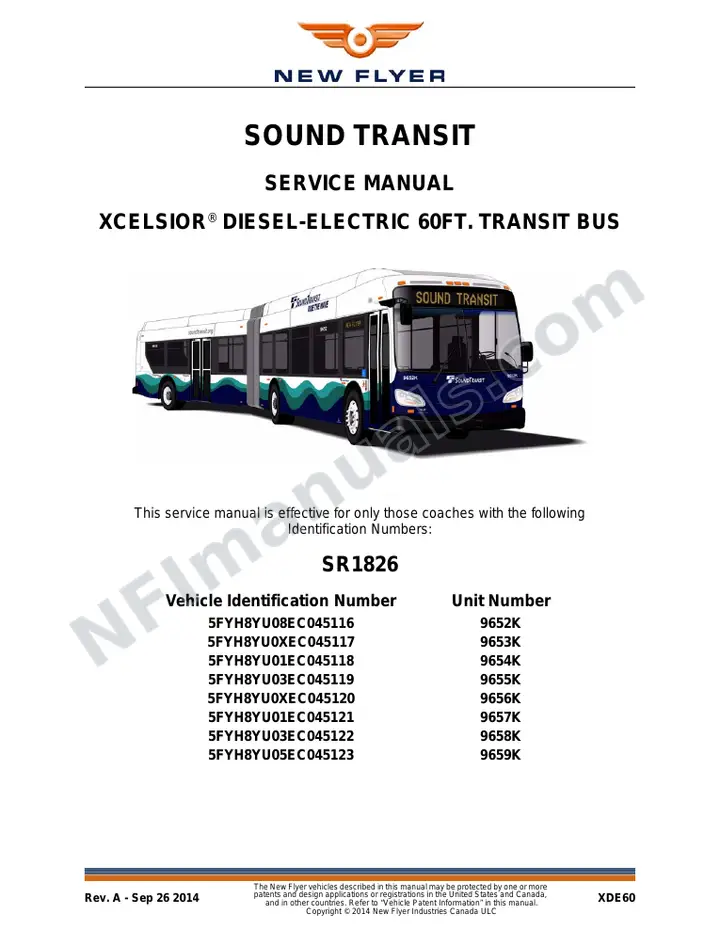 SR1826 Service Manual, Sound Transit first-page preview
