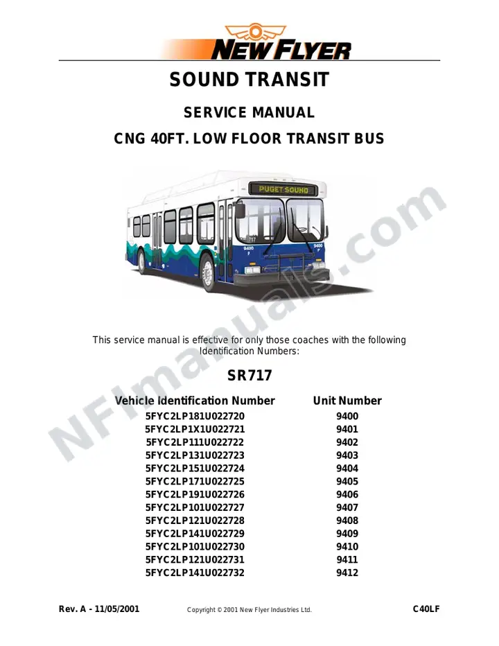 SR717 Service Manual, Sound Transit first-page preview