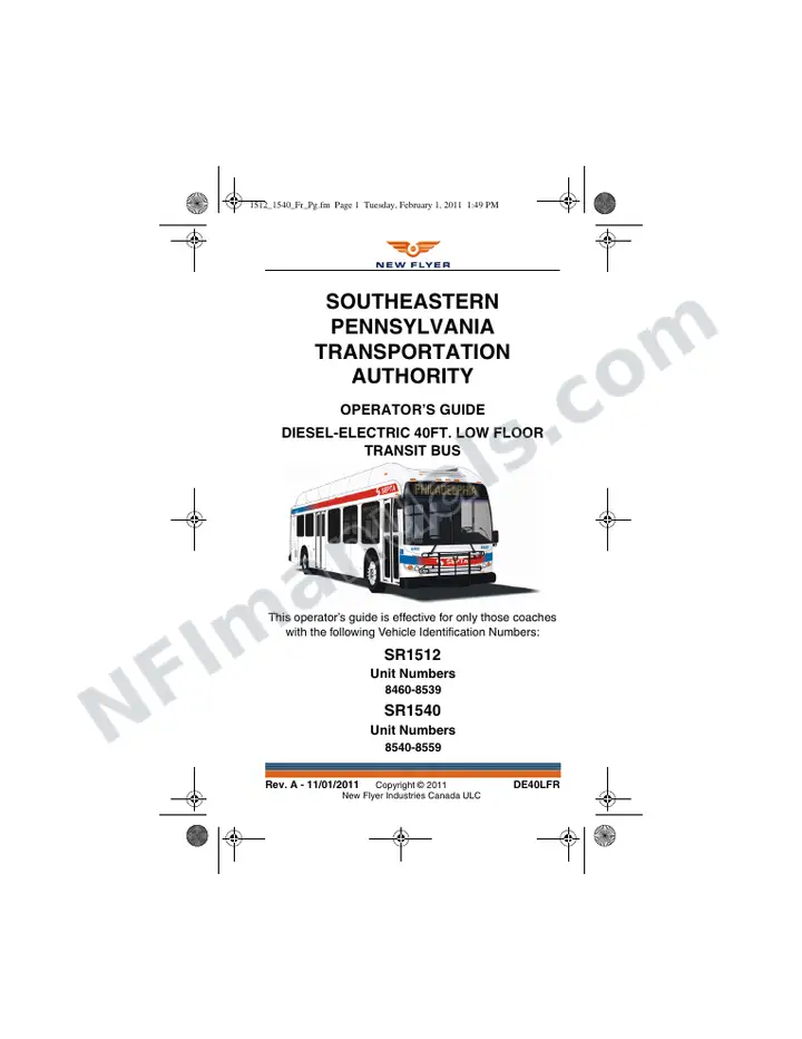 SR1512_1540 Operator's Guide, SEPTA first-page preview