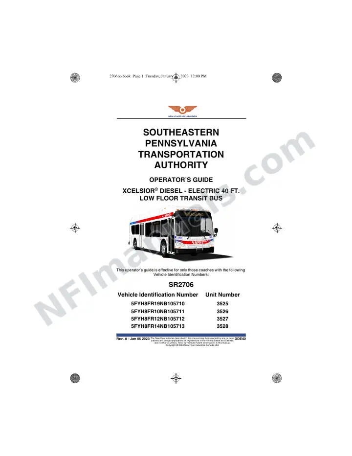 SR2706 Operator's Guide, SEPTA first-page preview