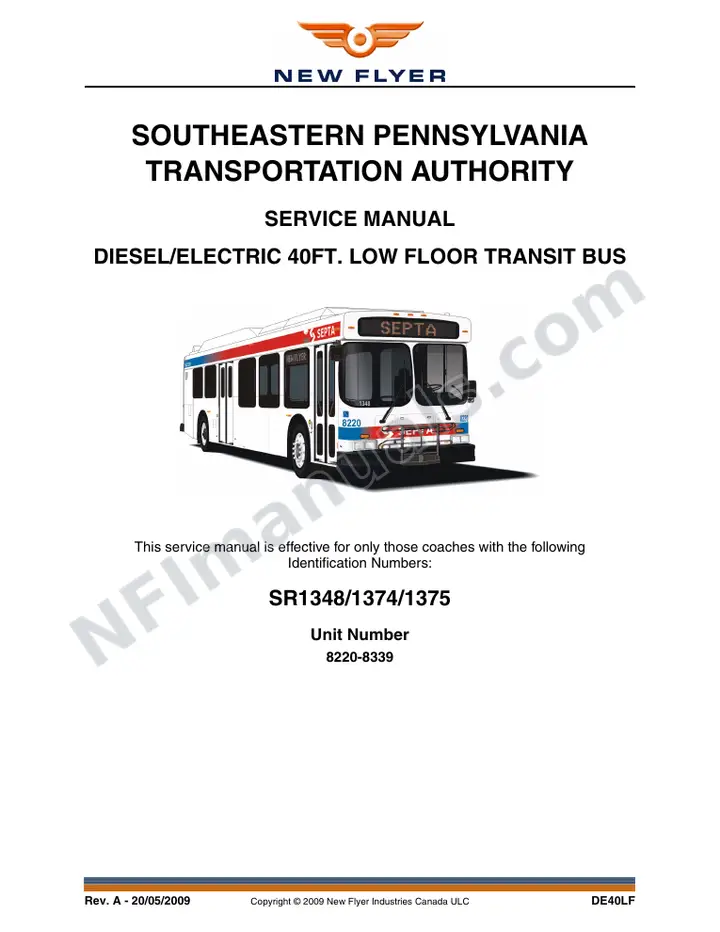 SR1348_1374_1375 Service Manual, SEPTA first-page preview