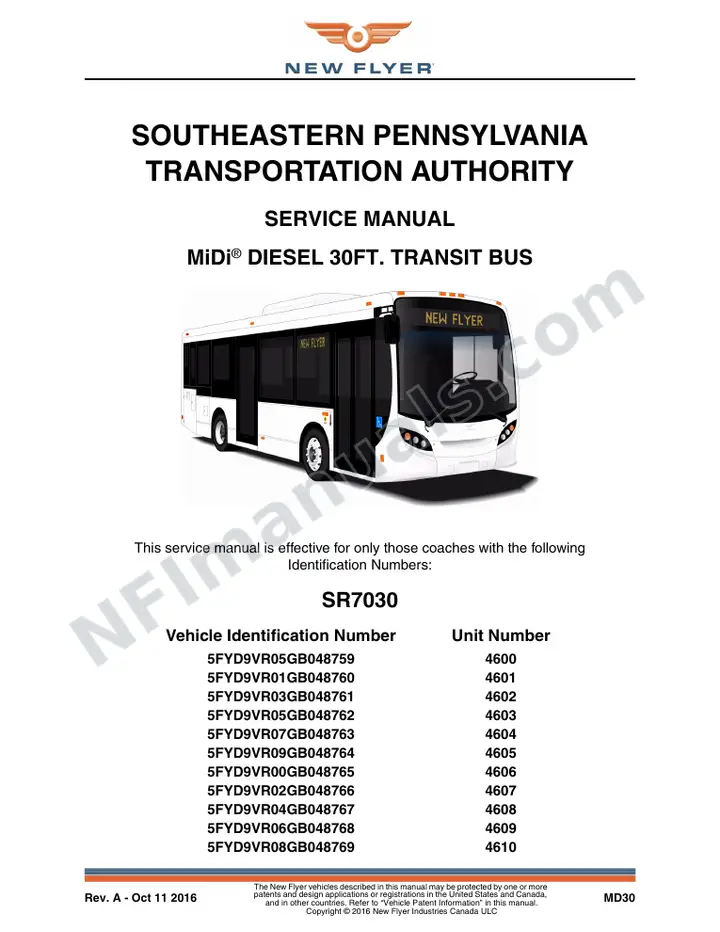 SR7030 Service Manual, SEPTA first-page preview