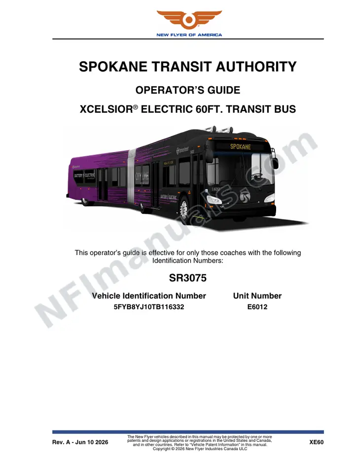SR3075 Operator's Guide, Spokane Transit Authority first-page preview