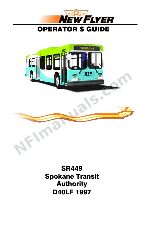 New Flyer D40LF Manual Package - Spokane Transit included manual preview