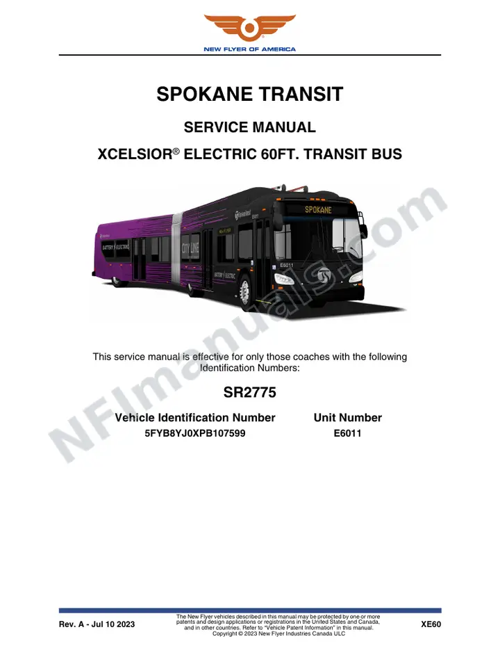 SR2775 Service Manual, Spokane Transit first-page preview