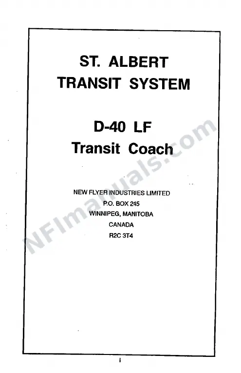 SR258 Operator's Guide Manual, St. Albert Transit first-page preview