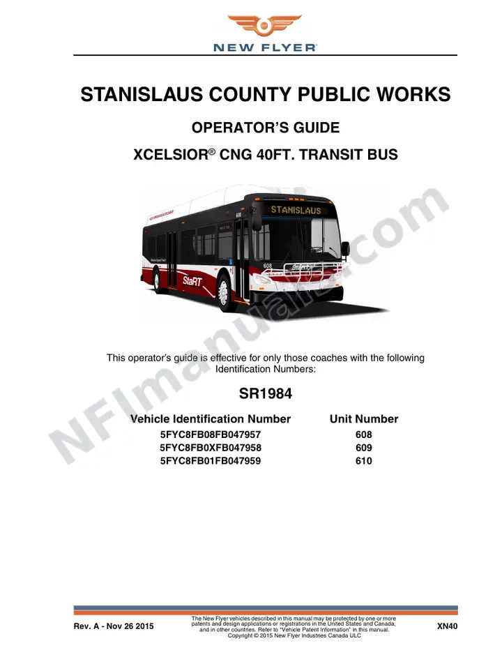 SR1984 Operator's Guide, Stanislaus County Public Works first-page preview