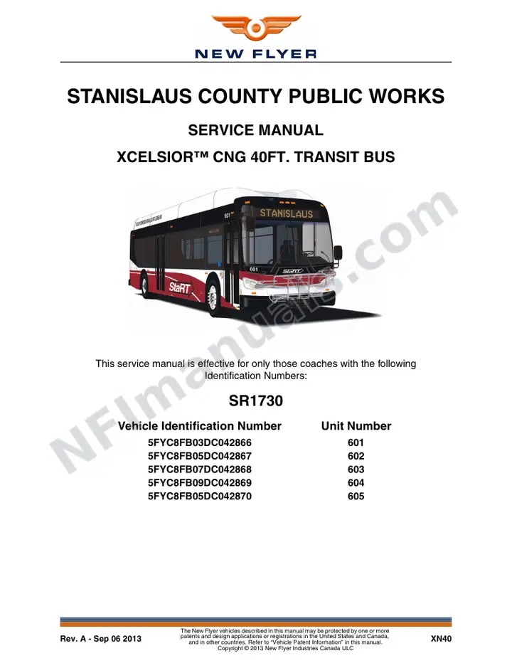 SR1730 Service Manual, Stanislaus County Public Works first-page preview