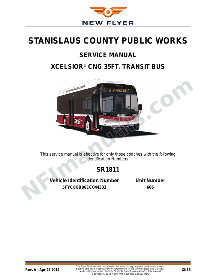 SR1811 Service Manual, Stanislaus County Public Works first-page preview