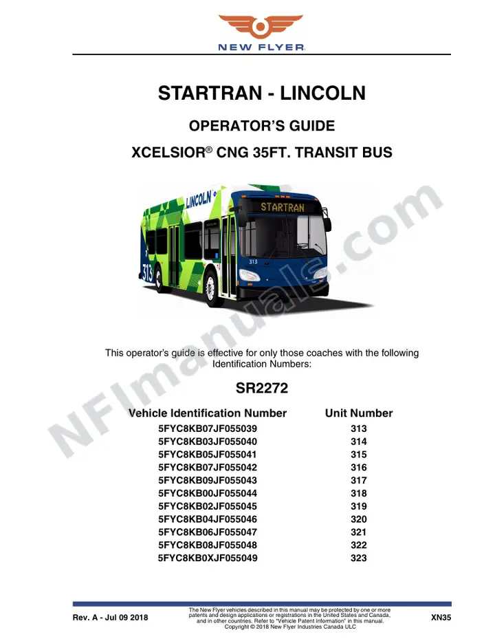SR2272 Operator's Guide, Startran Lincoln first-page preview