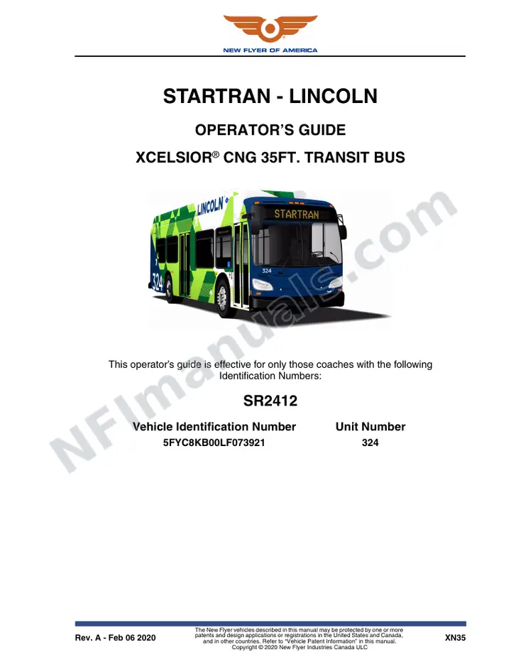 SR2412 Operator's Guide, StarTran - Lincoln first-page preview