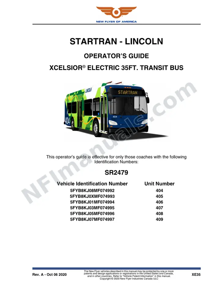 SR2479 Operator's Guide, Startran - Lincoln first-page preview