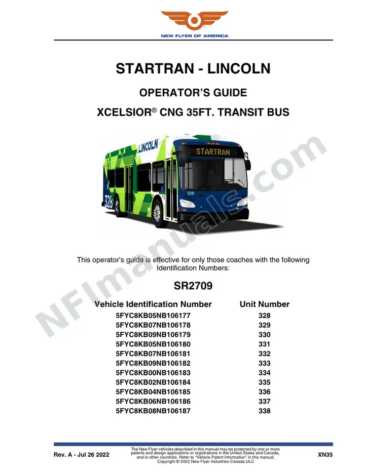 SR2709 Operator's Guide, StarTran - Lincoln first-page preview