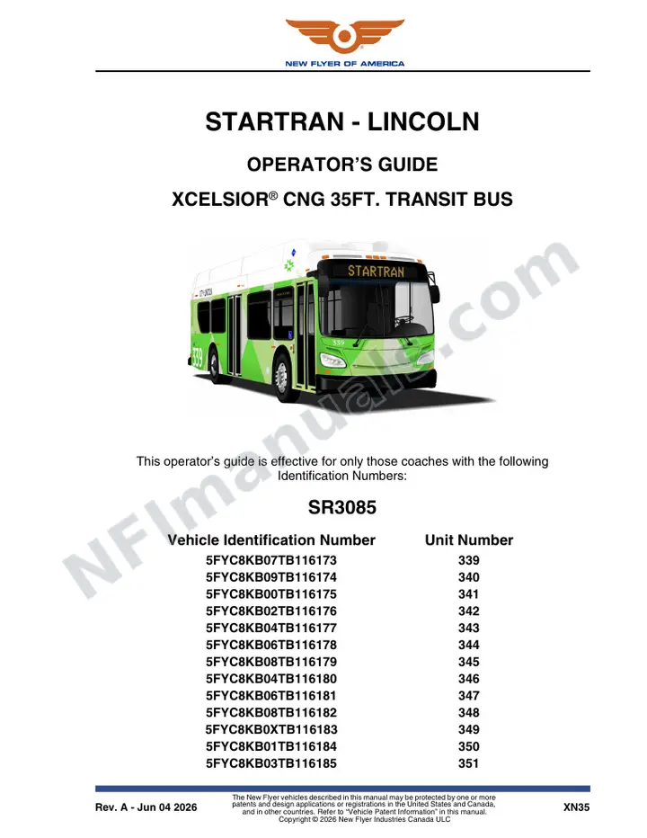 SR3085 Operator's Guide, StarTran - Lincoln first-page preview