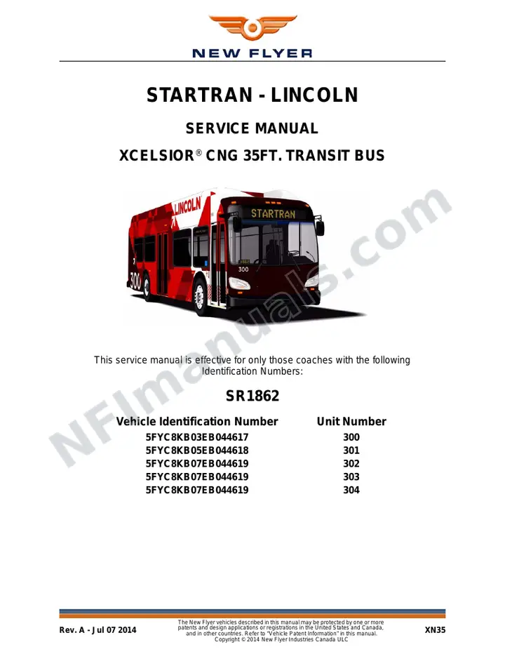 SR1862 Service Manual, Startran - Lincoln first-page preview