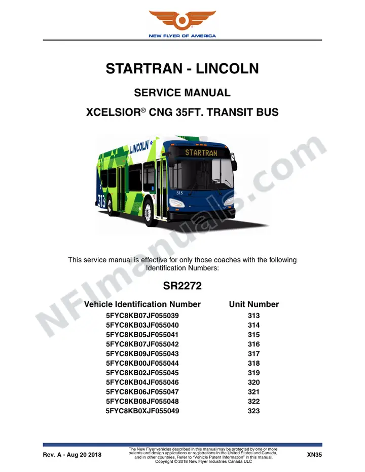 SR2272 Service Manual, StarTran - Lincoln first-page preview