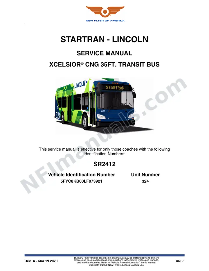 SR2412 Service Manual, StarTran - Lincoln first-page preview