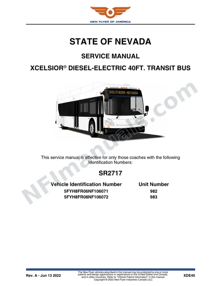 SR2717 Service Manual, State of Nevada first-page preview