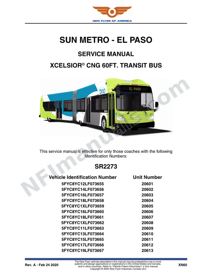 SR2273 Service Manual, Sun Metro - El Paso first-page preview
