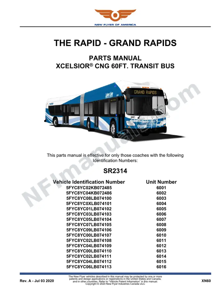 SR2314 Parts Manual, The Rapid - Grand Rapids first-page preview