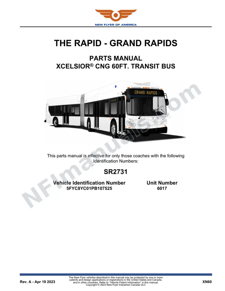 SR2731 Parts Manual, The Rapid - Grand Rapids first-page preview